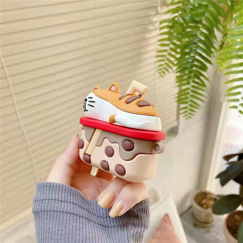 Cartoon Cat AirPods Case