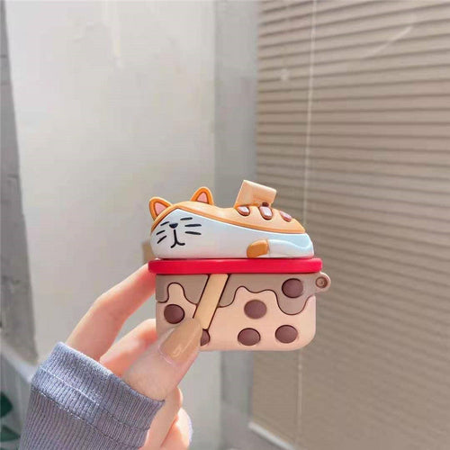 Cartoon Cat AirPods Case