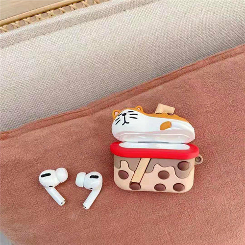 Cartoon Cat AirPods Case