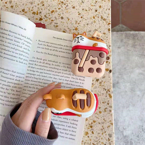 Cartoon Cat AirPods Case