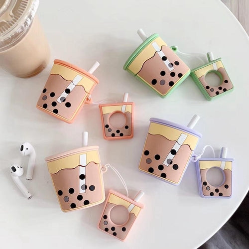 3D Boba Milk Tea AirPods Case